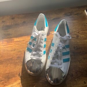 Adidas SUPERSTAR silver steel toe Men’s 9
